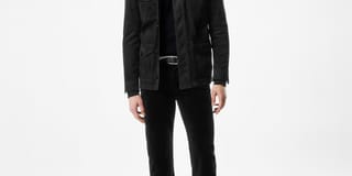 Suede Jacket with Four Pockets - Black - image 3