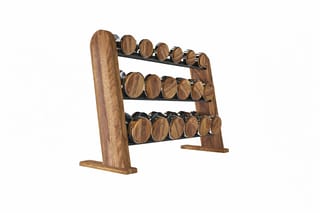 NOHRD Walnut Dumbbell Set with Rack