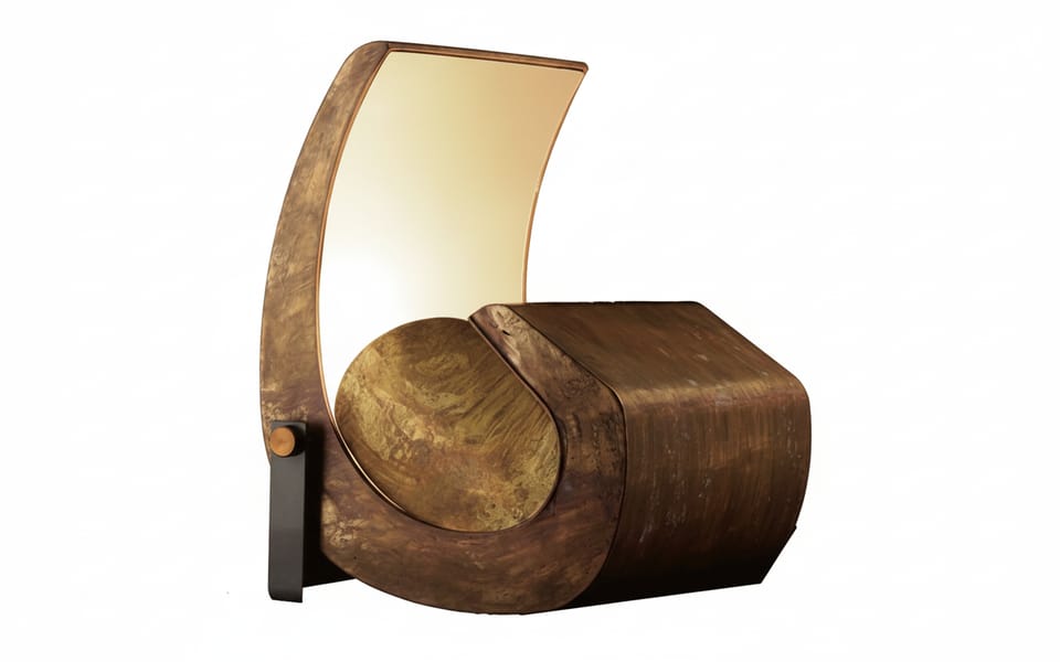 Escargot Brass Floor Lamp by Le Corbusier